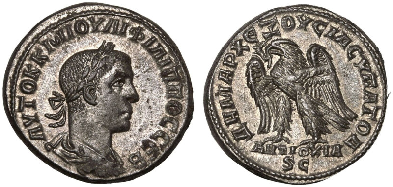 ROMAN PROVINCIAL. SELEUCIS AND PIERIA, ANTIOCH. Philip II. 
Billon Tetradrachm,...