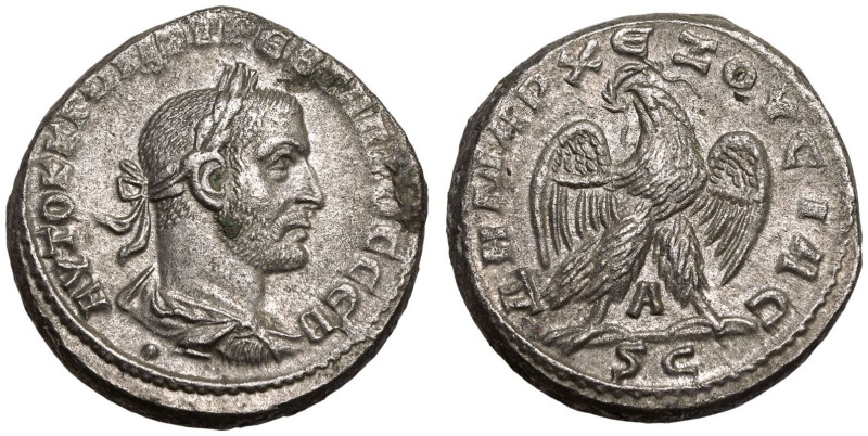 ROMAN PROVINCIAL. SELEUCIS AND PIERIA, ANTIOCH. Trebonianus Gallus. 
Billon Tet...