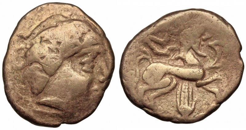 CELTIC, Central Gaul. Pictones. Circa 100-50 BC. Electrum Stater (20 mm, 6.37 g,...