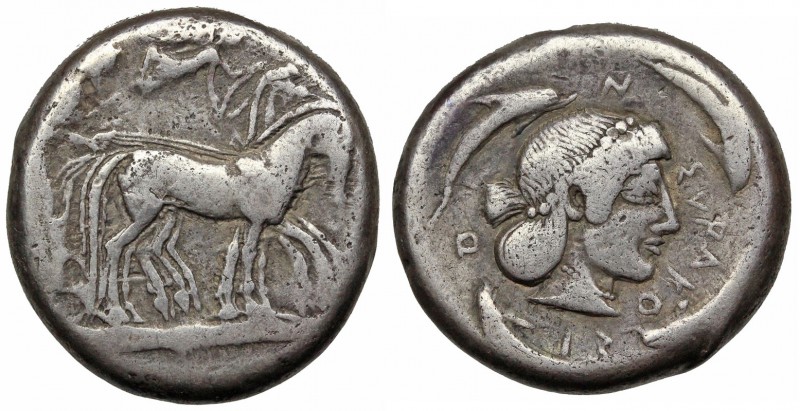 SICILY. Syracuse. Deinomenid Tyranny, 485-465 BC. AR tetradrachm (24mm, 16.83 gm...