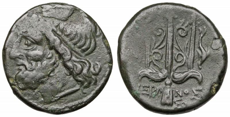 SICILY, Syracuse. Hieron II. 275-215 BC. Æ Litra (18mm, 6.00 g, 2h). Struck 263-...