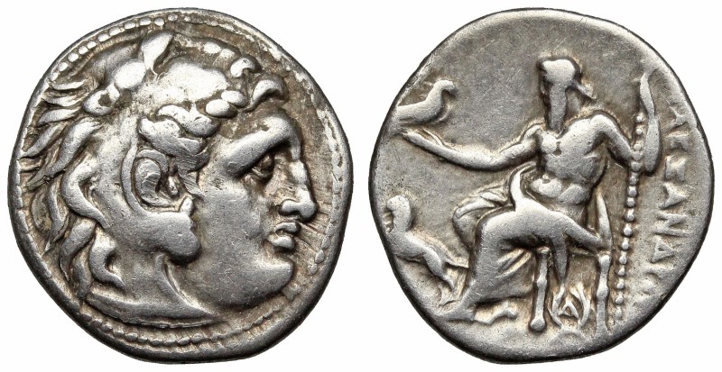 KINGS of THRACE. Lysimachos. 305-281 BC. AR Drachm (18mm, 4.22 g, 12h). In the n...
