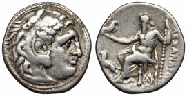 KINGS of THRACE, Lysimachos. 323-281 BC, AR drachm.