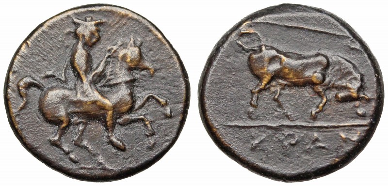 THESSALY, Krannon. 350-300 BC. Æ Chalkous (14mm, 2.62 g, 3h). Thessalian warrior...