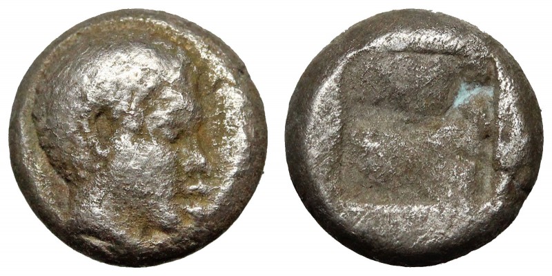LESBOS, Unattributed early mint. c. 450 BC. BI 1/12 Stater (8mm, 0.90 g). Head o...