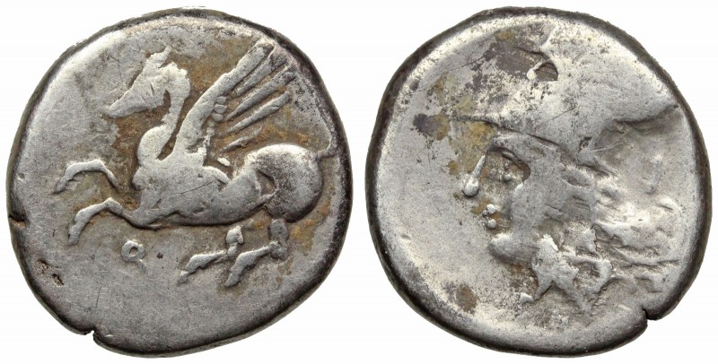 CORINTHIA, Corinth. Circa 375-300 BC. AR Stater (20mm, 8.39 g, 2h). Pegasos flyi...