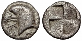 AEOLIS, Kyme. Circa 480-450 BC. AR Hemiobol.