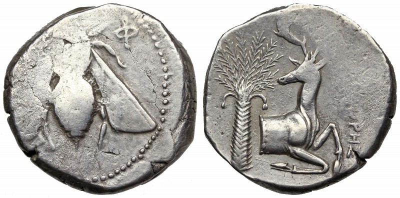 IONIA. Ephesos. c. 390-325 BC. AR Tetradrachm (23mm, 15.10 gm, 2h). Demagoras, m...
