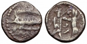 PHOENICIA, Sidon. Mazaios (Mazday). Satrap of Eber Nari, 353-333 BC. AR Sixteenth Shekel