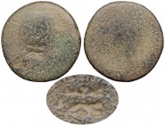 Countermarked coin of the 12th (XII) Legion, Fulminata thunderbolt.
