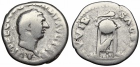 Vitellius. AD 69. AR Denarius. Rome mint. Struck circa late April-20 December.