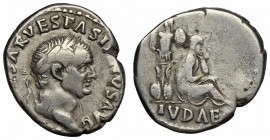 Vespasian. AD 69-79. AR Denarius. Judaea Capta.