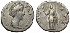 Diva Faustina Senior. Died AD 140/1. AR Denarius