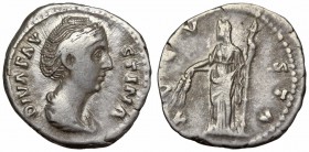 Diva Faustina Senior. Died AD 140/1. AR Denarius