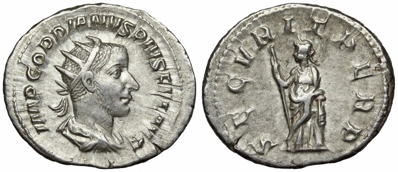 Gordian III. AD 238-244. AR Antoninianus (23mm, 4.32 g, 12h). IMP GORDIANVS PIVS...