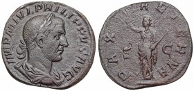 Philip I. AD 244-249. Æ Sestertius.