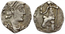 Theodosius I. AD 379-395. AR Siliqua