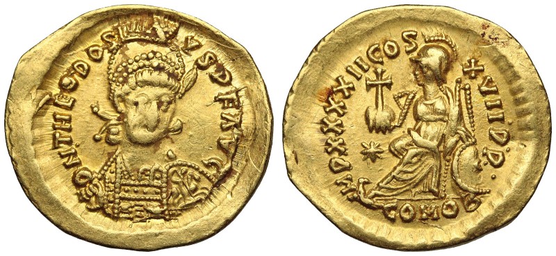 Theodosius II. AD 402-450. AV Solidus (21mm, 4.24 g, 6h). Constantinople mint. S...