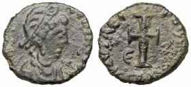 Galla Placidia. Augusta, AD 421-450. Æ Nummus.
