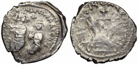 Heraclius, with Heraclius Constantine. 610-641. AR Hexagram