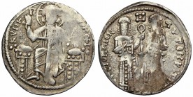 Andronicus II Palaeologus, with Michael IX. 1282-1328. AR Basilikon.