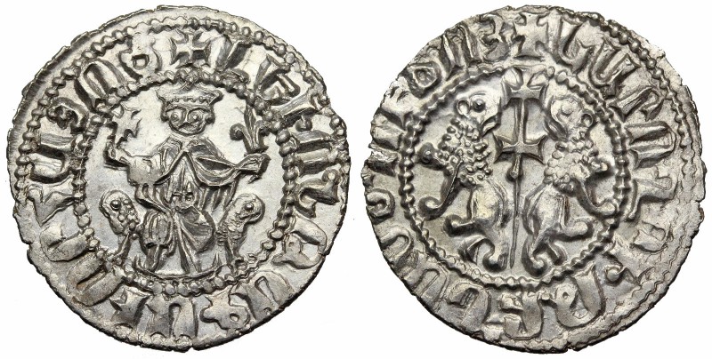 ARMENIA, Cilician Armenia. Royal. Levon I. 1198-1219. AR Tram. (23mm, 2.98g). Le...