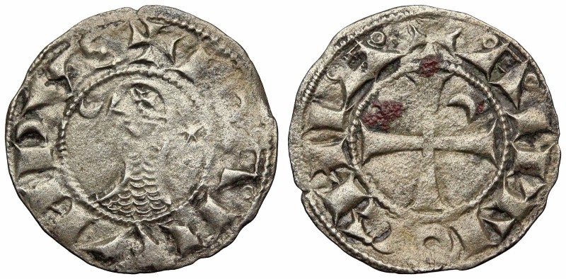 CRUSADERS, Antioch. Bohémond III. 1163-1201. BI Denier. Antioch mint. (18mm, 0.8...