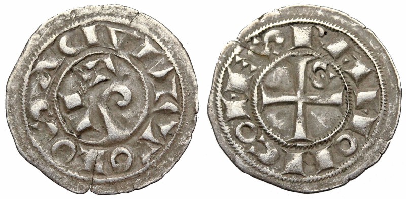 FRANCE, Provincial. Languedoc, Raymond V-VII. AR Obol (14mm, 0.40 g, 1h). Struck...