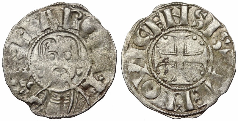 FRANCE, Limousin. St. Martial’s Abbey of Limoges. AR Denier (19mm, 0.95 g). Stru...