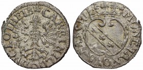 FRANCE, Provincial. Lorraine (duché). Charles IV et Nicole, 1/2 Gros.