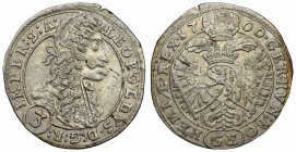 AUSTRIA, Holy Roman Empire. Leopold I. Emperor, 1658-1705. AR 3 Kreuzer