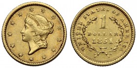 UNITED STATES. Gold Dollar, type 1. 1851. XF.