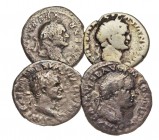 ROMAN IMPERIAL. Lot of 4 Flavian silver denari. Group lots sold as is, no returns.