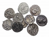 ROMAN IMPERIAL. Lot of 10 silver denari. Included are Trajan (2), Antoninus Pius (2), Marcus Aurelius (1), Commodus (2), and Septimius Severus (3). Gr...