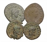 ROMAN IMPERIAL. Lot of 4 coins of the Romano-British usurpers Carausius and Allectus. Group lots sold as is, no returns.
