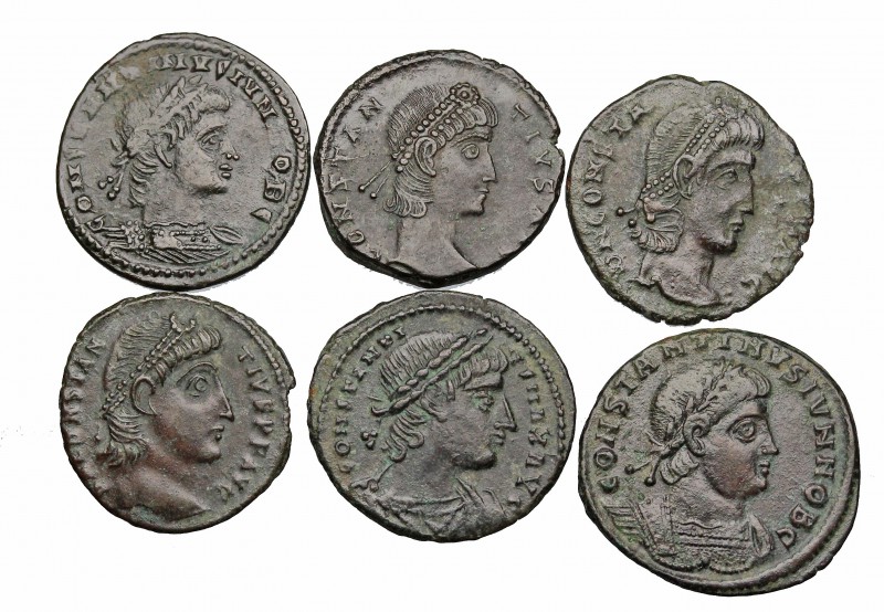 ROMAN IMPERIAL. Lot of 6 good quality Constantinian era bronzes. Group lots sold...