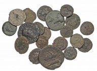 ROMAN. Lot of 25 assorted Imperial and Provincial issues (including a fouree antoninianus). Group lots sold as is, no returns.
