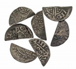 MEDIEVAL. Lot of 7 hammered British coins. Cut halfpennies of Henry III. Group lots sold as is, no returns.