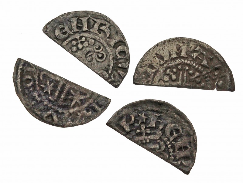 MEDIEVAL. Lot of 4 hammered British and Scottish penny. All cut for change. Lot ...