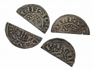 MEDIEVAL. Lot of 4 hammered British and Scottish penny. All cut for change. Lot includes William "The Lion", John/Henry III (moneyer Tomas), Henry III...