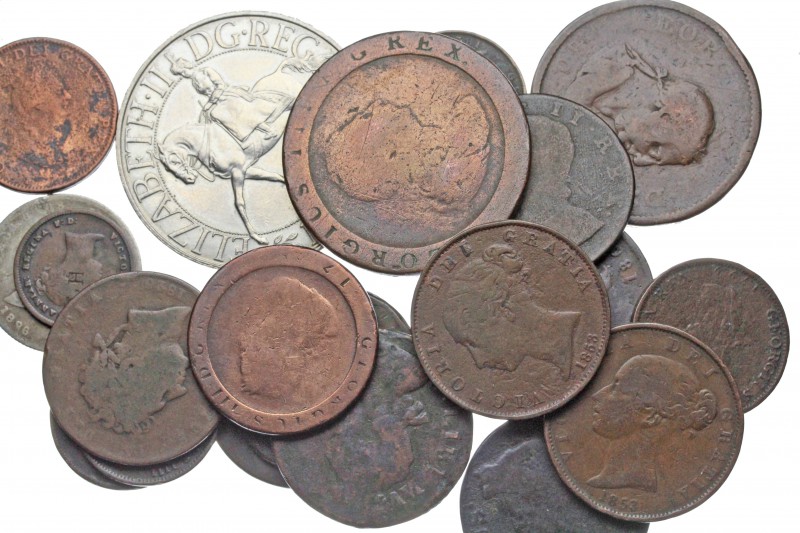 GREAT BRITAIN. Lot of 21 coins from William III to Elizabeth II. Lot includes (1...