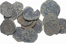 WORLD, Spain. Lot of 14 assorted maravedis, some countermarked. Earthen deposits. Group lots sold as is, no returns.