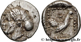 AIOLIS - LESBOS ISLAND - METHYMNA
Type : Hemiobole 
Date : c. 400 
Mint name / Town : Lesbos, Methymna 
Metal : silver 
Diameter : 7  mm
Orientation d...