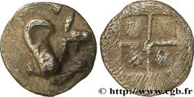 IONIA - TEOS
Type : Tetartemorion 
Date : c. 510-450 AC. 
Mint name / Town : Téos, Ionie 
Metal : silver 
Diameter : 6,5  mm
Weight : 0,16  g.
Rarity ...