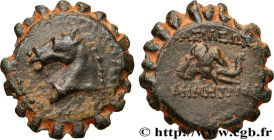 SYRIA - SELEUKID KINGDOM - DEMETRIUS I SOTER
Type : Chalque 
Date : an 158 
Mint name / Town : Antioche, Syrie, Séleucie et Piérie 
Metal : bronze 
Di...