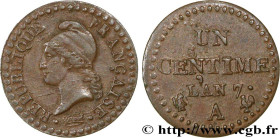 DIRECTOIRE
Type : Un centime Dupré, grand 7 
Date : An 7 (1798-1799) 
Mint name / Town : Paris 
Quantity minted : --- 
Metal : copper 
Diameter : 18  ...
