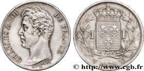 CHARLES X
Type : 1 franc Charles X, matrice du revers à cinq feuilles 
Date : 1828 
Mint name / Town : Lille 
Quantity minted : 417789 
Metal : silver...