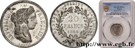 II REPUBLIC
Type : Concours de 20 francs, essai de Boivin 
Date : 1848 
Mint name / Town : Paris 
Metal : tin 
Diameter : 21,15  mm
Orientation dies :...
