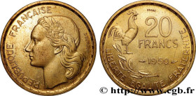 IV REPUBLIC
Type : Essai de 20 francs G. Guiraud 
Date : 1950 
Mint name / Town : Paris 
Quantity minted : 1.700 
Metal : bronze-aluminium 
Diameter :...