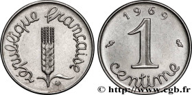 V REPUBLIC
Type : 1 centime Épi, avec rebord 
Date : 1969 
Mint name / Town : Paris 
Quantity minted : --- 
Metal : stainless steel 
Diameter : 15  mm...